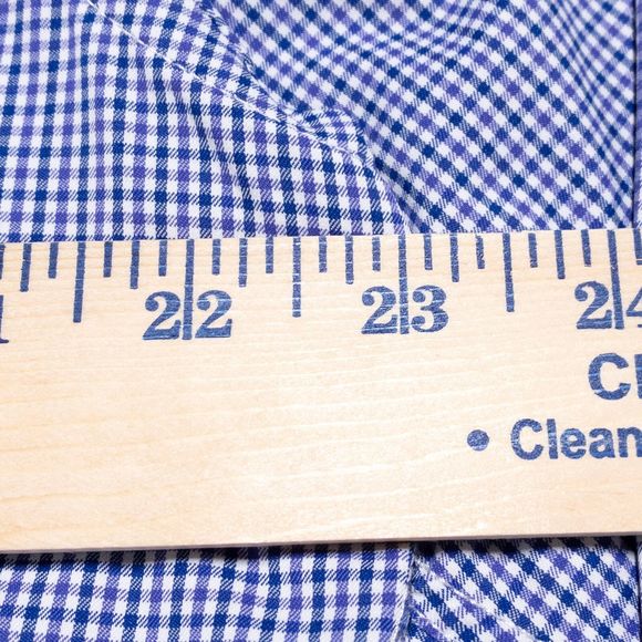 UNTUCKit Performance Shirt Men's Large Wicking Nylon Blue Check Button-Up - Picture 9 of 10